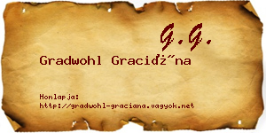 Gradwohl Graciána névjegykártya